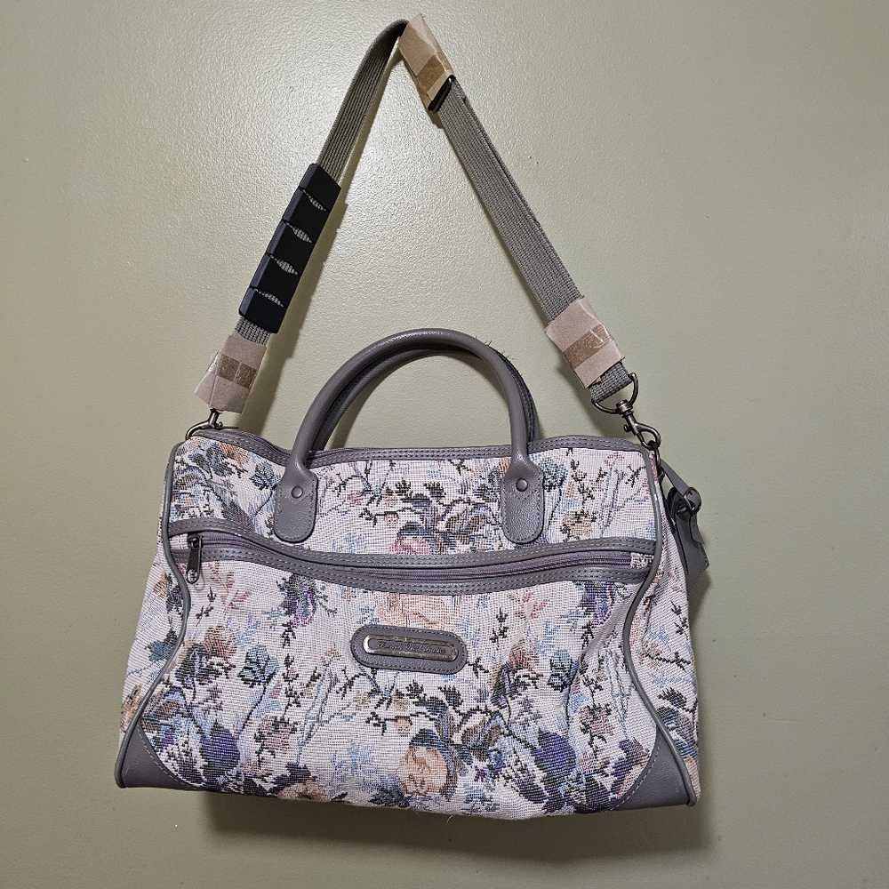 French West Indies Vintage Floral Carry On Bag 15x12